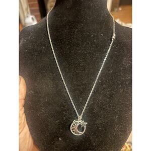 Moon and Sun Necklace Sterling Silver